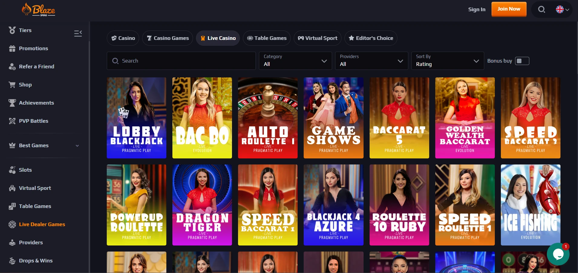 blazespins-live-casino